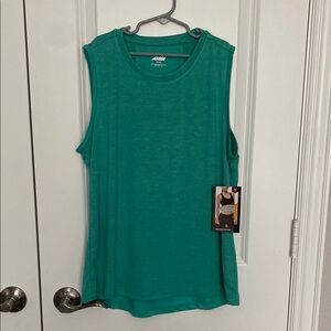 Avia Green Muscle Tee Sleeveless Relaxed